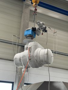 Kryogener Test von Hochdruckventilen.