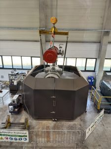 Kryogener Test einer 42” 300# Absperrklappe in der OHL-Werkstatt.